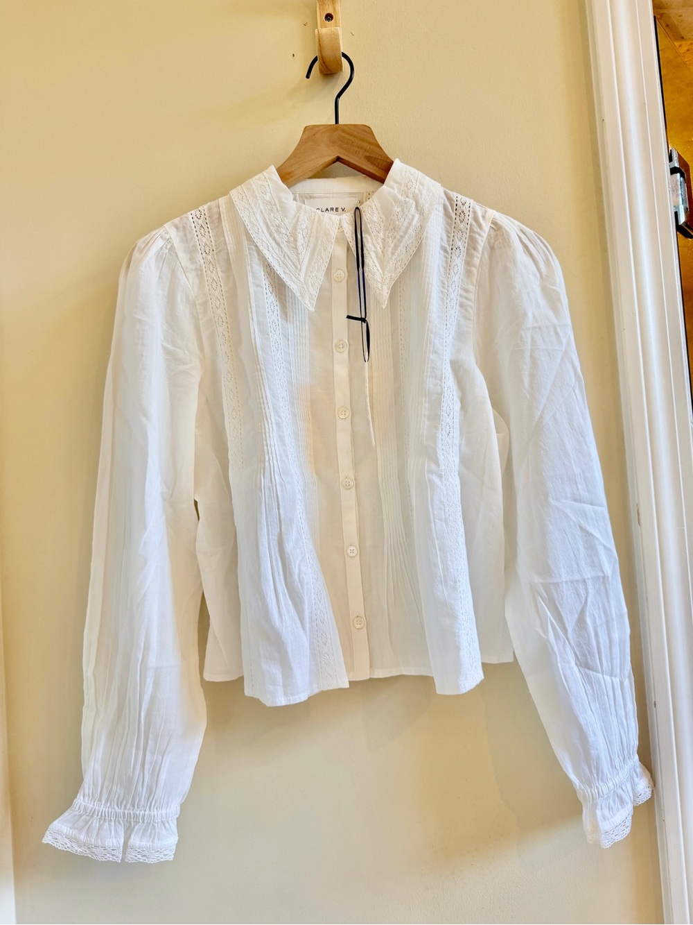 Clare V Amélie Blouse - Cream NWT